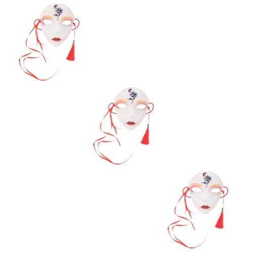 WOFASHPURET 3St Hanfu-Maske the hallow halloween rave on schmücken Maskerade-Maske Erwachsene Frauenmaske Maskendekor aus Kunststoff chinesischer Stil Kos Requisiten Werkzeug Zubehör Plastik von WOFASHPURET