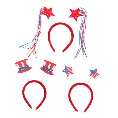 WOFASHPURET 3Stücke Teiliges Haarband Mit Amerikanischen Flaggenmotiven Kostüm Accessoires Für Unabhängigkeitstag Feiern Für Damen Und Haustiere von WOFASHPURET