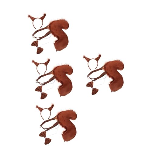 WOFASHPURET 4 Sätze Eichhörnchenkostüm Tierschwänze und Ohren Stirnband Erwachsene Cosplay- Cosplay Eichhörnchen Kostüm Tierkostüm Stoff Coffee WOFASHPURET 4 Sätze Eichhörnchenkostüm Tierschwänze und Ohren Stirnband Erwachsene Cosplay- Cosplay Eichhörnchen Kostüm Tierkostüm Stoff Coffee von WOFASHPURET