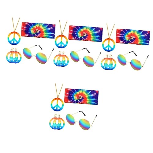 WOFASHPURET 4 Sätze Partyanzug Rave Halskette Sonnenbrille Karnevalszubehör Modeschmuck Für Mädchen Feiertagsstirnbänder Für Mädchen Karnevalskostüme Stoff Colorful WOFASHPURET 4 Sätze Partyanzug Rave Halskette Sonnenbrille Karnevalszubehör Modeschmuck Für Mädchen Feiertagsstirnbänder Für Mädchen Karnevalskostüme Stoff Colorful von WOFASHPURET