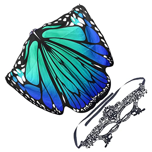WOFASHPURET 4 Sätze Schmetterlingsschal Schal Kostümmasken für Erwachsene Schmetterlinge verkleiden sich schicke Maskerade Maske schickes Schmetterlings-Cape Europäisch und amerikanisch Mantel von WOFASHPURET