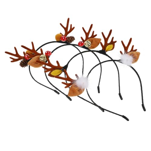 WOFASHPURET 4 Stück Teiliges Weihnachts Haarreif mit Niedlichen Rentier Geweih Leichtes Langlebiges Haarschmuck für Junge Mädchen Umweltfreundlich Modisch und für Festliche Partys WOFASHPURET 4 Stück Teiliges Weihnachts Haarreif mit Niedlichen Rentier Geweih Leichtes Langlebiges Haarschmuck für Junge Mädchen Umweltfreundlich Modisch und für Festliche Partys von WOFASHPURET