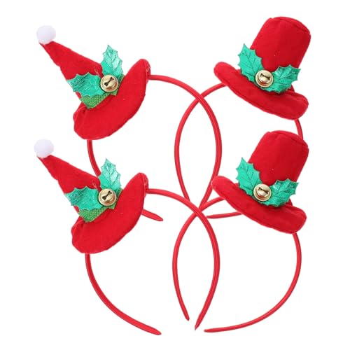 WOFASHPURET 4 Stück Teiliges Weihnachts Stirnband mit Mini Mützen und Grünen Blättern Festliche Haarreifen für Erwachsene Langlebig Bequem für Weihnachtsfeier und Festival WOFASHPURET 4 Stück Teiliges Weihnachts Stirnband mit Mini Mützen und Grünen Blättern Festliche Haarreifen für Erwachsene Langlebig Bequem für Weihnachtsfeier und Festival von WOFASHPURET