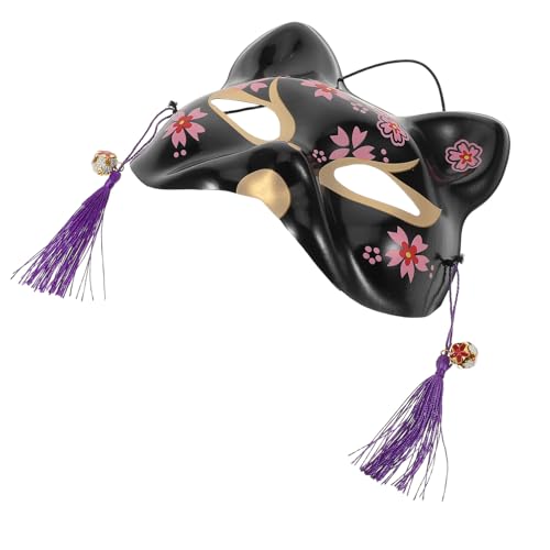 WOFASHPURET 4-teilige Cosplay-halbmaske: Halbgesichtsmaske Mit Japanischer Katzenform Für Damen Mit Quaste – Für Abschlussbälle, Halloween Und Kostümpartys WOFASHPURET 4-teilige Cosplay-halbmaske: Halbgesichtsmaske Mit Japanischer Katzenform Für Damen Mit Quaste – Für Abschlussbälle, Halloween Und Kostümpartys von WOFASHPURET