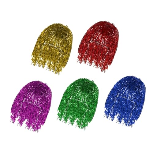 WOFASHPURET 5 Stück Teiliges Lametta Partyperücken Bunte Glänzende Cosplay Perücken Langlebig Modisch und Attraktiv für Halloween Karneval Maskerade und Themenpartys WOFASHPURET 5 Stück Teiliges Lametta Partyperücken Bunte Glänzende Cosplay Perücken Langlebig Modisch und Attraktiv für Halloween Karneval Maskerade und Themenpartys von WOFASHPURET