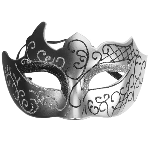 WOFASHPURET 5St Halbgesichts-Flammenmaske Halloween-Kostüme für Männer Die halloween masken halloweenmaske Maskerade-Maske Outfit Cosplay-Maskenstütze Kostüm-Party-Maske gemalt von WOFASHPURET