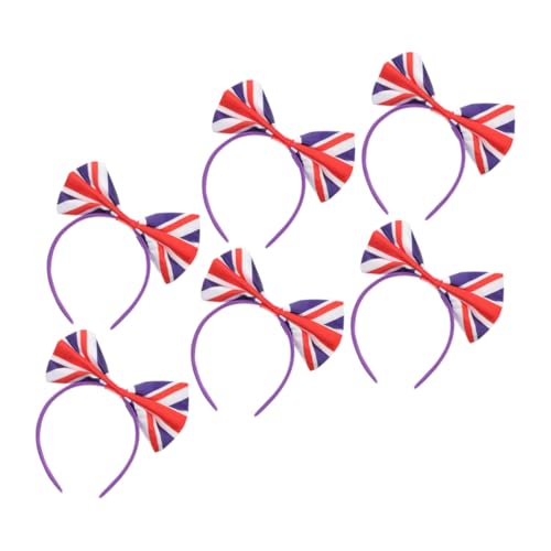 WOFASHPURET 6 Stück Teiliges Britisches Flaggen Haarband mit Schleife Weiches Satin Modisches Union Jack Stirnband für Fußballfans Party Feier Vielseitiger Haarschmuck für Damen und Herren WOFASHPURET 6 Stück Teiliges Britisches Flaggen Haarband mit Schleife Weiches Satin Modisches Union Jack Stirnband für Fußballfans Party Feier Vielseitiger Haarschmuck für Damen und Herren von WOFASHPURET
