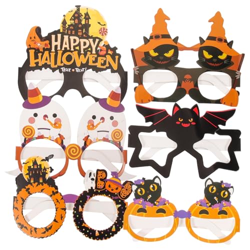 WOFASHPURET 6 Stück Teiliges Halloween Partybrillen aus Papier mit Lustigen Einzigartigen Halloween Motiven Wie Kürbis Fledermaus und Geist Geeignet für Damen und Herren Perfektes Festival WOFASHPURET 6 Stück Teiliges Halloween Partybrillen aus Papier mit Lustigen Einzigartigen Halloween Motiven Wie Kürbis Fledermaus und Geist Geeignet für Damen und Herren Perfektes Festival von WOFASHPURET
