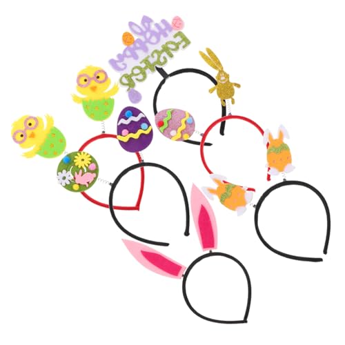WOFASHPURET 6 Stück Teiliges Ostern Haarband für Niedliche Cartoon Dekoration Festliche Kopfbedeckung für Partys mit Hasenohren und Bunten Designs für Feiertage und Feiern WOFASHPURET 6 Stück Teiliges Ostern Haarband für Niedliche Cartoon Dekoration Festliche Kopfbedeckung für Partys mit Hasenohren und Bunten Designs für Feiertage und Feiern von WOFASHPURET