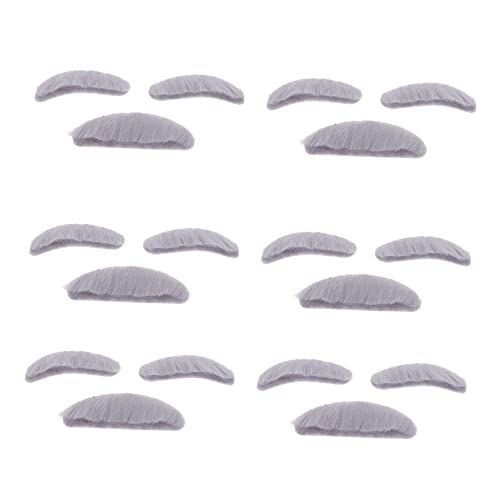 WOFASHPURET 6Sätze Plüsch Fake Augenbrauen Schnurrbärte Für Halloween Älterer Kostümschmuck Requisiten Lustige Party Props Für Erwachsene von WOFASHPURET