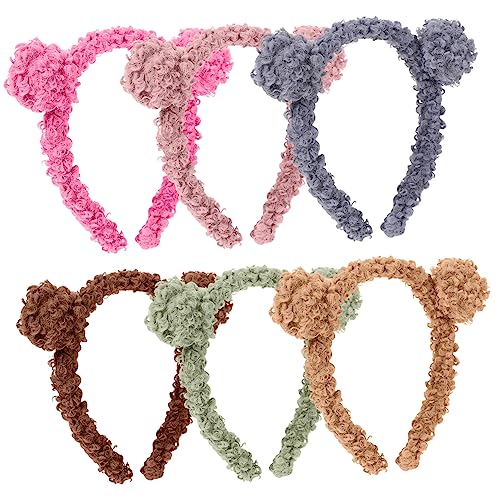 WOFASHPURET 6Stücke Teiliges Bärenohren Haarreifen Flauschige Kopfbedeckung für Cosplay Party und Tägliches Dehnbar und Bequem für Kopfgrößen Niedliches Design WOFASHPURET 6Stücke Teiliges Bärenohren Haarreifen Flauschige Kopfbedeckung für Cosplay Party und Tägliches Dehnbar und Bequem für Kopfgrößen Niedliches Design von WOFASHPURET