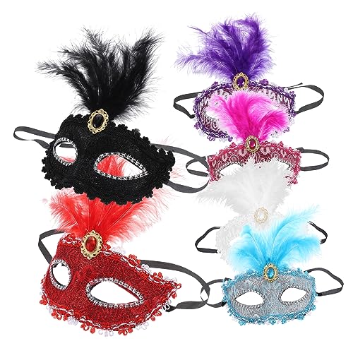 WOFASHPURET 6St Halloween-Masken 6-teiliges Set Tanzparty-Requisite Cosplay-Masken Maskerade-Maske Augenmaske dekorative Halbmaske Frauenmaske Abschlussball Gesichtsmaske von WOFASHPURET