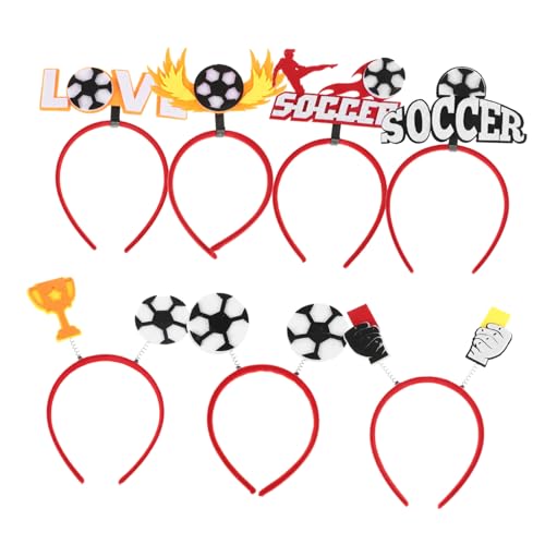WOFASHPURET 7 Stück Teiliges Fußball Haarband Set Performance Headband Sport Stirnband für Fans Fußballparty und Wettkampf Bequemes Modisches Fußball Accessoire WOFASHPURET 7 Stück Teiliges Fußball Haarband Set Performance Headband Sport Stirnband für Fans Fußballparty und Wettkampf Bequemes Modisches Fußball Accessoire von WOFASHPURET