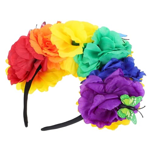 WOFASHPURET Blumenkrone Haarschmuck für Halloween Mexikanisches Fest und Themenpartys Wiederverwendbar Bequem WOFASHPURET Blumenkrone Haarschmuck für Halloween Mexikanisches Fest und Themenpartys Wiederverwendbar Bequem von WOFASHPURET