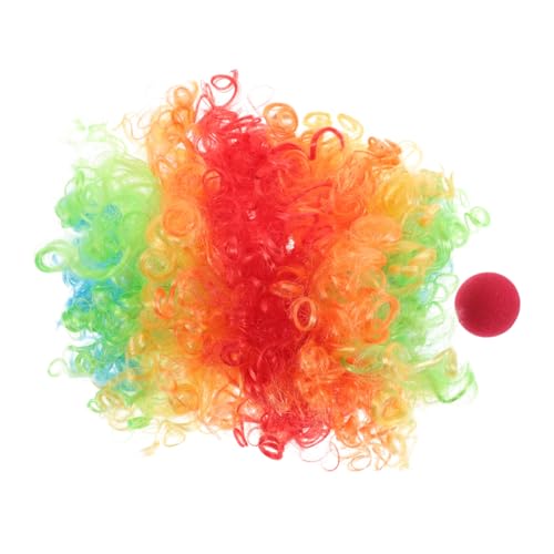 WOFASHPURET Clown Kostüm Set mit Atmungsaktivem Clown Perücke und Schwamm Nase Bequemes Halloween Verkleidungskostüm für Frauen für Karneval Rollenspiel und Partys WOFASHPURET Clown Kostüm Set mit Atmungsaktivem Clown Perücke und Schwamm Nase Bequemes Halloween Verkleidungskostüm für Frauen für Karneval Rollenspiel und Partys von WOFASHPURET