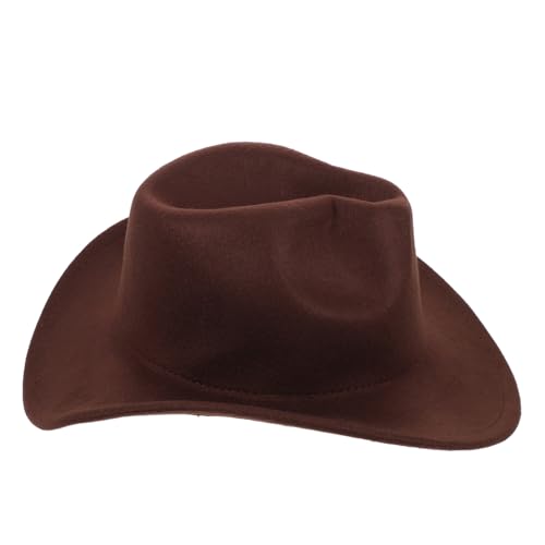 WOFASHPURET Cowboyhut aus Weichem Filz Krempe Atmungsaktiv mit Gürtelverschluss Western Stil Komfortabel und Strapazierfähig für Jungen und Mädchen Kostüm Party Accessoire WOFASHPURET Cowboyhut aus Weichem Filz Krempe Atmungsaktiv mit Gürtelverschluss Western Stil Komfortabel und Strapazierfähig für Jungen und Mädchen Kostüm Party Accessoire von WOFASHPURET