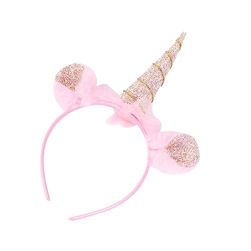 WOFASHPURET Einhorn Haarschmuck Stirnband Bunte Kopfbedeckung für Geburtstag Party Karneval Mädchen Kopfaccessoire Leicht zu Tragen von WOFASHPURET
