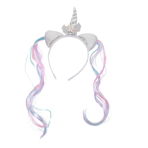 WOFASHPURET Einhorn Haarschmuck für Mädchen Lustiges Cartoon Haarband Dekoratives Festival Accessoire für Geburtstagsfeiern und Feste Bequem und Kreativ WOFASHPURET Einhorn Haarschmuck für Mädchen Lustiges Cartoon Haarband Dekoratives Festival Accessoire für Geburtstagsfeiern und Feste Bequem und Kreativ von WOFASHPURET