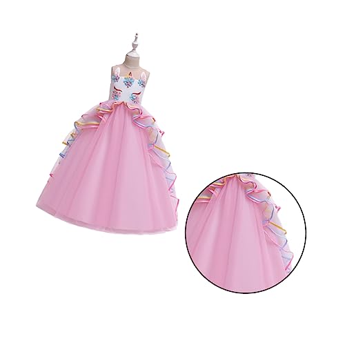 WOFASHPURET Einhornrock Kostüme Kleidung Für Cosplay Einhornkleid Einhornkostüm Showkleid Performancekostüm Rollenspielkleidung Partyzubehör Rosa von WOFASHPURET