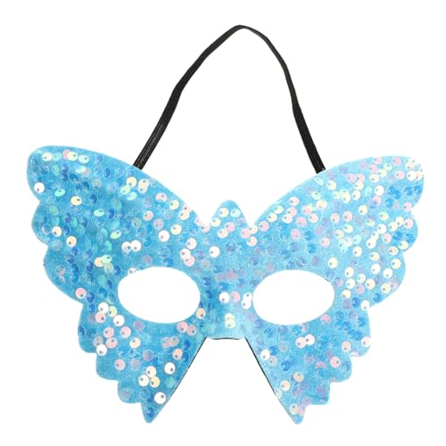 WOFASHPURET Elegant Sequin Butterfly Maske für Damen Halbgesichtsmaske für Halloween Cosplay und Karneval Stilvolles Kostümzubehör Bequem und Einfach für Jede Feier von WOFASHPURET