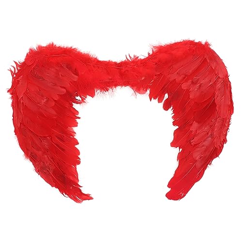 WOFASHPURET Engelsfederflügel kinderkleider kinderkleidung kinderbekleidung igelkostümkinder costume Party Feenflügel Fee Cosplay-Requisite Cosplay-Kostüm für Mädchen Karton rot von WOFASHPURET