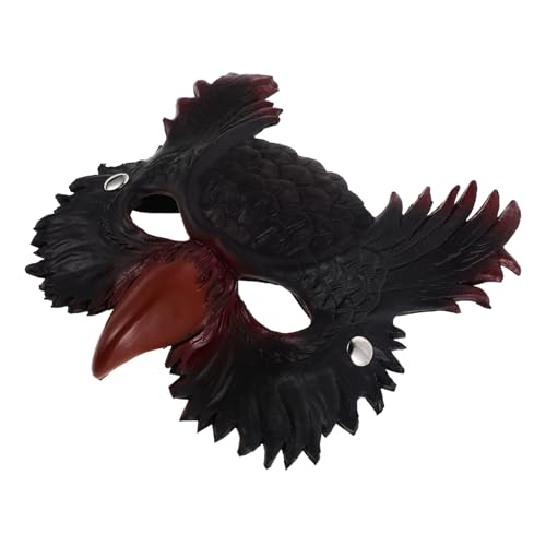 WOFASHPURET Eulenmaske für Halloween Halbgesichtsmaske für Kostümpartys Cosplay und Maskeraden Verstellbar Realistisches Design Accessoire für Vogelkostüme und Kinderveranstaltungen von WOFASHPURET