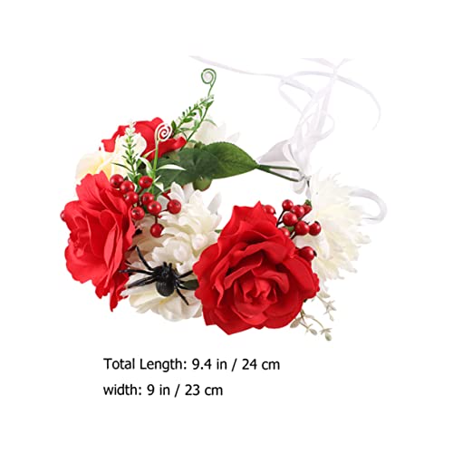 WOFASHPURET Festlicher Blumenhaarreif mit Realistischer Rosenkranz Dekoration Rot Weiß für Halloween und Weihnachten Vielseitig für Partys Hochzeiten Festivals und Kreative Kostüme WOFASHPURET Festlicher Blumenhaarreif mit Realistischer Rosenkranz Dekoration Rot Weiß für Halloween und Weihnachten Vielseitig für Partys Hochzeiten Festivals und Kreative Kostüme von WOFASHPURET