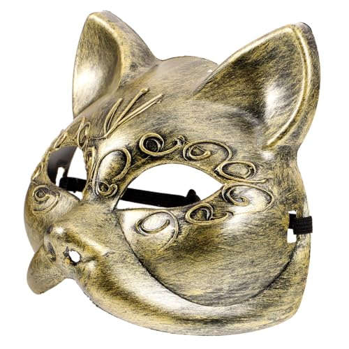 WOFASHPURET Fuchs Maske Katzenmaskenkostüm Haustiere Hälfte Maskerademaske Gesicht Karnevalsmaske Tiere Maske Cosplay-Maske für Frauen Maskenstütze für Frauen Plastik Golden WOFASHPURET Fuchs Maske Katzenmaskenkostüm Haustiere Hälfte Maskerademaske Gesicht Karnevalsmaske Tiere Maske Cosplay-Maske für Frauen Maskenstütze für Frauen Plastik Golden von WOFASHPURET