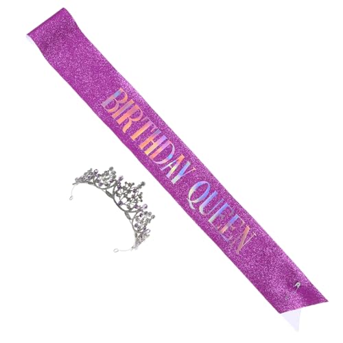 WOFASHPURET Geburtstagsfeier Krone Kostümzubehör für Geburtstagsfeiern Geburtstagskönigin -Krone Prinzessin krönt Stirnband geburtstag kopfschmuck Prinzessin Tiara Erwachsener Stoff Violett WOFASHPURET Geburtstagsfeier Krone Kostümzubehör für Geburtstagsfeiern Geburtstagskönigin -Krone Prinzessin krönt Stirnband geburtstag kopfschmuck Prinzessin Tiara Erwachsener Stoff Violett von WOFASHPURET