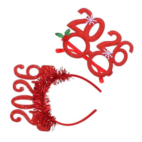 WOFASHPURET Glitzer Haarreif Brille Years Headwear Festliches Party Accessoire für Silvester Feier und Foto Requisiten WOFASHPURET Glitzer Haarreif Brille Years Headwear Festliches Party Accessoire für Silvester Feier und Foto Requisiten von WOFASHPURET