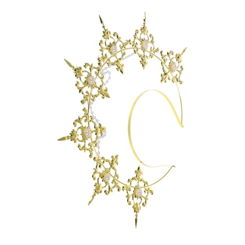 WOFASHPURET Götterkrone für Damen Haaraccessoire für Halloween Cosplay und Partys Leicht und Komfortabel Perfektes Kopfstück für Stilvolle Looks WOFASHPURET Götterkrone für Damen Haaraccessoire für Halloween Cosplay und Partys Leicht und Komfortabel Perfektes Kopfstück für Stilvolle Looks von WOFASHPURET