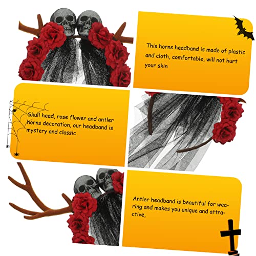 WOFASHPURET Gothic Stirnband mit Hirschgeweih und Halloween Haarreif für Frauen Bequemes Kunststoff und Stoffmaterial Vielseitiges Party und Cosplay Accessoire Geeignet für Gothic Kostüme und WOFASHPURET Gothic Stirnband mit Hirschgeweih und Halloween Haarreif für Frauen Bequemes Kunststoff und Stoffmaterial Vielseitiges Party und Cosplay Accessoire Geeignet für Gothic Kostüme und von WOFASHPURET