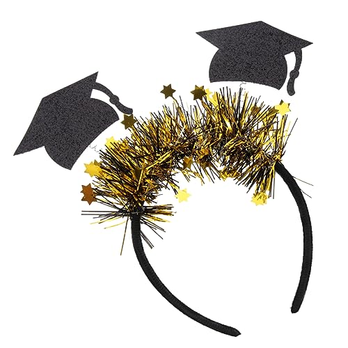 WOFASHPURET Graduation Headband mit Langlebigem Design Stilvollem Doktorhut Kopfschmuck Schwarz Gold Geeignet für Erwachsene und Studenten für Abschlussfeiern und Baccalaureat Kostüme WOFASHPURET Graduation Headband mit Langlebigem Design Stilvollem Doktorhut Kopfschmuck Schwarz Gold Geeignet für Erwachsene und Studenten für Abschlussfeiern und Baccalaureat Kostüme von WOFASHPURET