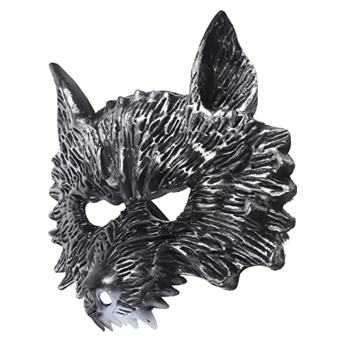 WOFASHPURET Gruselige Wolfskopf Maske mit Langen Zähnen für Halloween Kostüm Party Karneval Maskerade Tierkopf Verkleidung Silber Passend für Cosplay und Festveranstaltungen WOFASHPURET Gruselige Wolfskopf Maske mit Langen Zähnen für Halloween Kostüm Party Karneval Maskerade Tierkopf Verkleidung Silber Passend für Cosplay und Festveranstaltungen von WOFASHPURET