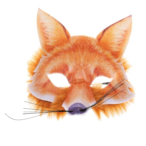 WOFASHPURET Halbgesichts Fuchsmaske aus PVC und Vliesstoff Einzigartige Kostüm Masquerade Maske für Halloween Fasching Cosplay Maskenball Party Dekoration Langlebig und Stilvoll WOFASHPURET Halbgesichts Fuchsmaske aus PVC und Vliesstoff Einzigartige Kostüm Masquerade Maske für Halloween Fasching Cosplay Maskenball Party Dekoration Langlebig und Stilvoll von WOFASHPURET