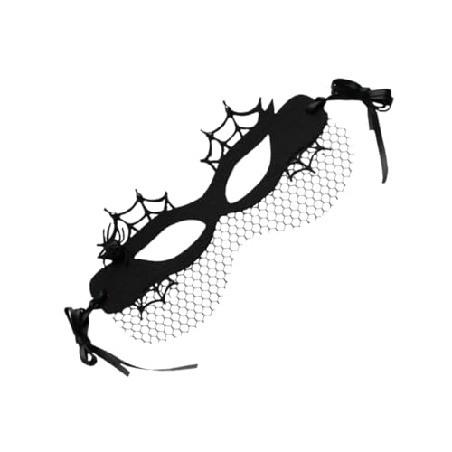 WOFASHPURET Halloween Cosplay Maske Für Frauen Halbe Gesicht Maske Mit Spinnenmotiv Für Karneval Fasching Halloween Partys Für Maskeraden von WOFASHPURET