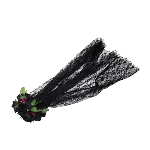 WOFASHPURET Halloween Haarschmuck Damen Rosenkranz mit Schleier Langlebiges Stirnband für Kostüm Party Einzigartiges Halloween Accessoire für Festival und Cosplay WOFASHPURET Halloween Haarschmuck Damen Rosenkranz mit Schleier Langlebiges Stirnband für Kostüm Party Einzigartiges Halloween Accessoire für Festival und Cosplay von WOFASHPURET