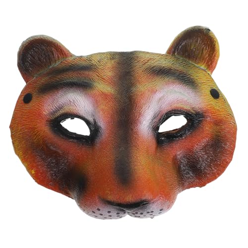 WOFASHPURET Halbgesicht Pu Masken Für Halloween Tiermaske Mit Elastischem Kopfband Komfortabel Für Cosplay Und Detailreiche Tiermaske Für Partys von WOFASHPURET