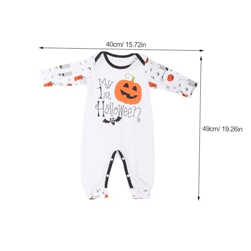 WOFASHPURET Halloween Kostüm Teilig mit Kürbis Mütze und Langarm Overall Unisex Jumpsuit mit Lustigem Kürbismotiv für Neugeborene Monate für Fotoshootings und Festlichkeiten WOFASHPURET Halloween Kostüm Teilig mit Kürbis Mütze und Langarm Overall Unisex Jumpsuit mit Lustigem Kürbismotiv für Neugeborene Monate für Fotoshootings und Festlichkeiten von WOFASHPURET