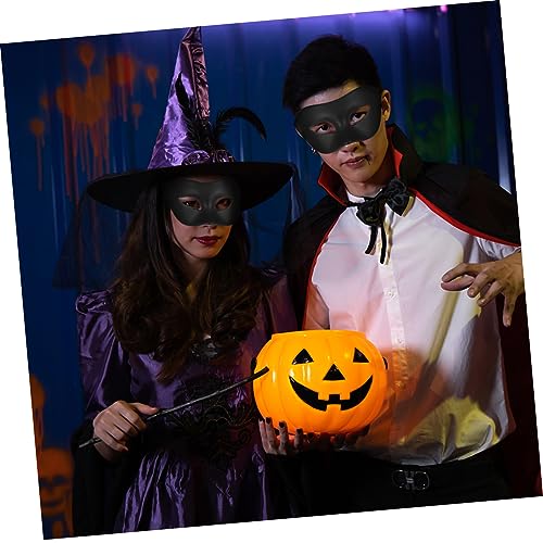 WOFASHPURET Halloween Party Maske Schwarz Cosplay Masquerade Festival Maske für Erwachsene Leichtes Kunststoff Requisit mit Komfortabler und Atmungsaktivität für Bühne und Karneval von WOFASHPURET