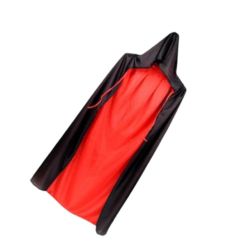 WOFASHPURET 1pc Schwarz Rot Halloween Kostüm Cape Erwachsene Unisex Vampir mit Kapuze Mantel Strick Stoff Stilvolle Party Tragen WOFASHPURET 1pc Schwarz Rot Halloween Kostüm Cape Erwachsene Unisex Vampir mit Kapuze Mantel Strick Stoff Stilvolle Party Tragen von WOFASHPURET