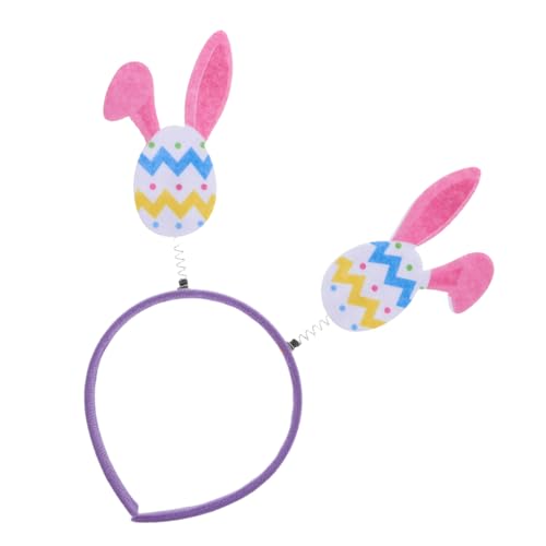 WOFASHPURET Hasenohren Haarreif Stirnband mit Eierdesign für Erwachsene für Osterfeiern Kostüm Dress Up und Fotokabinen Requisiten von WOFASHPURET
