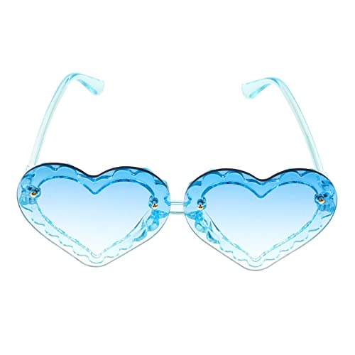 WOFASHPURET Herzförmige Sonnenbrille für Partybrille für Leichte Strapazierfähige PC für Geburtstagsfeiern Festlichkeiten mit Blauen von WOFASHPURET