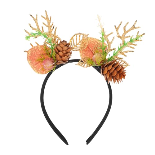 WOFASHPURET Hirschgeweih Stirnband Für Weihnachten Festliches Haarband Mit Rentier Design Für Cosplay Und Partys Für Erwachsene Und Weihnachtsaccessoire von WOFASHPURET