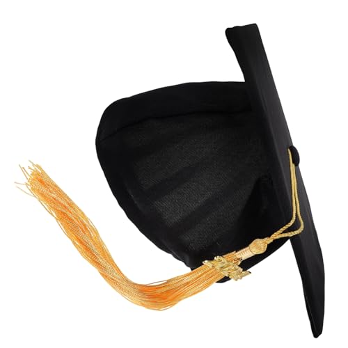 WOFASHPURET Hut des Arztes Quaste Kappen Blau Männer Meister Hut Marine Schule Abschlusskappe Abschlusshüte für Erwachsene Kappe Graduierung Kappe für den Abschluss Polyester von WOFASHPURET