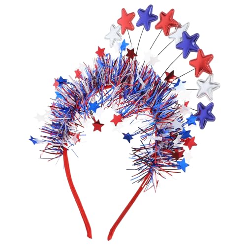 WOFASHPURET Independence Day Stirnband mit Kleinen Fünfzackigen Sternen Rotes Weißes und Blaues Haaraccessoire für Patriotische Feiern für und Cosplay Events WOFASHPURET Independence Day Stirnband mit Kleinen Fünfzackigen Sternen Rotes Weißes und Blaues Haaraccessoire für Patriotische Feiern für und Cosplay Events von WOFASHPURET