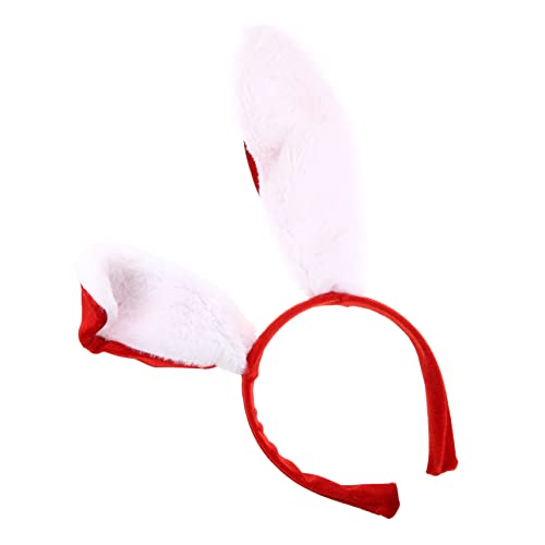 WOFASHPURET Kaninchenohren Stirnband für Rotes Cosplay Haarband mit Hasenohren für Halloween Partys und Themenveranstaltungen Hautfreundlich und Langlebig für Rollenspiele von WOFASHPURET