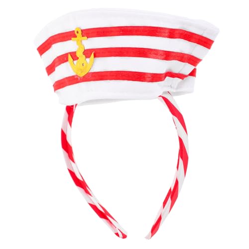 WOFASHPURET Kapitänsmütze Stirnband Nautisches Kostüm Accessoire für Karneval Halloween Silvester und Cosplay Bequemer Haarreifen mit Kreativem Design für Unvergessliche Partys WOFASHPURET Kapitänsmütze Stirnband Nautisches Kostüm Accessoire für Karneval Halloween Silvester und Cosplay Bequemer Haarreifen mit Kreativem Design für Unvergessliche Partys von WOFASHPURET