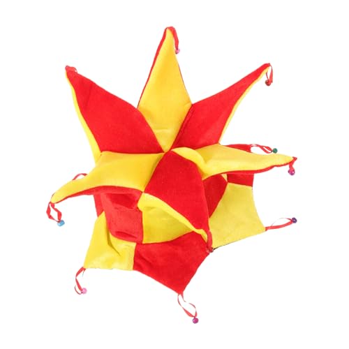 WOFASHPURET Karnevalshut LED Karnevals-Clown-Hut Clown-Kostüm-Hut Rand bunt Halloween Clownhüte für Männer Clownmütze für Erwachsene Festival-Clown-Hut Feiertags-Clownhut Stoff von WOFASHPURET