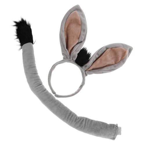 WOFASHPURET Kostüm Set mit Haarreif und für Tier Cosplay Plüsch Ohren für Erwachsene für Halloween Geburtstagsfeiern und Feste von WOFASHPURET